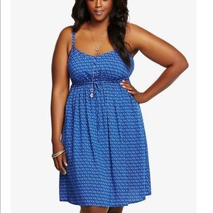 Torrid Dot Geometric Challis Tank Dress